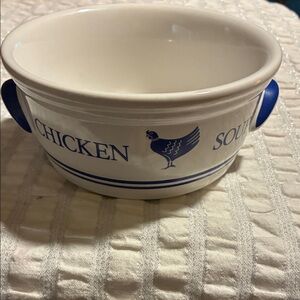 Classic Blue and White Chicken Soup Bowl